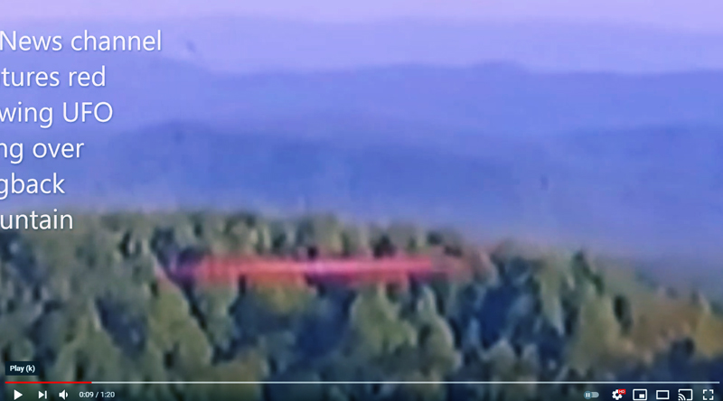 TV News channel captures UFO flying over Hogback Mountain